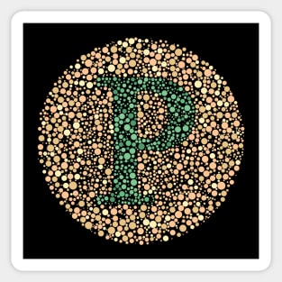 Letter P Ishihara Test Sticker